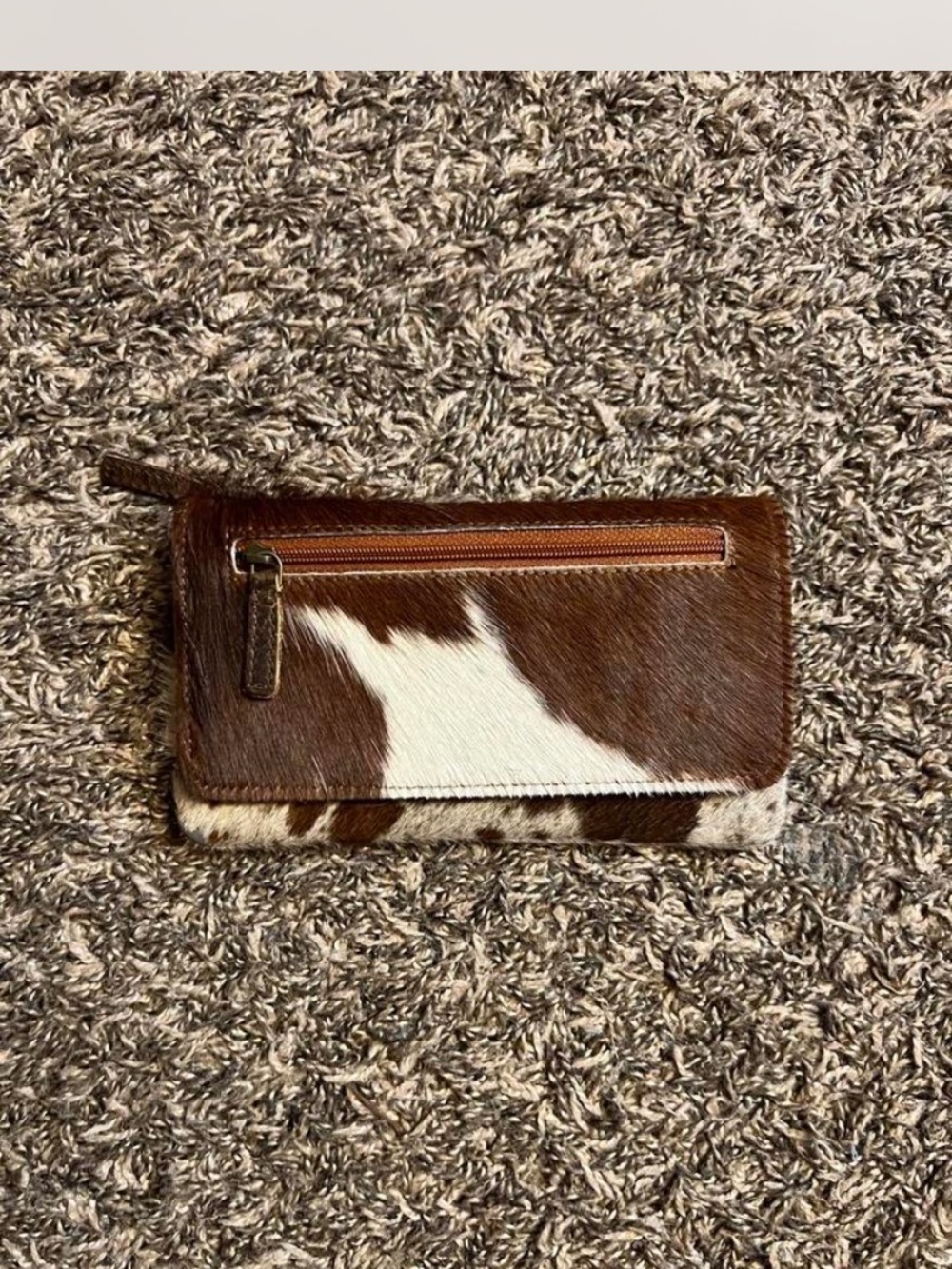 Real Cowhide Zip Wallet